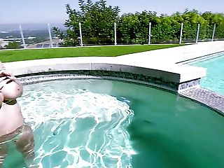 Fabulous Pool Stunner With Gorgeous Big Bumpers Rachael Cavalli Is Nice Blowlerina